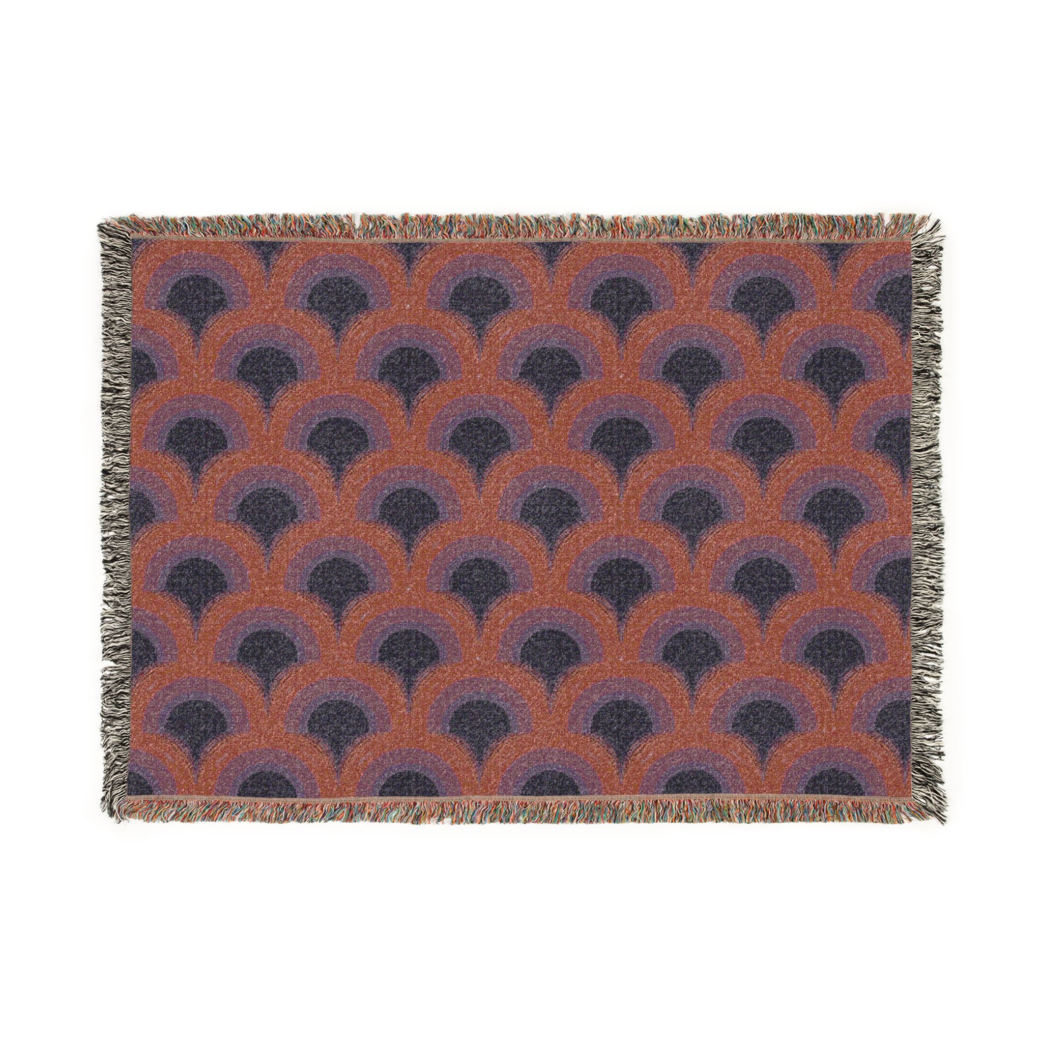 Plaid en coton tissé Motifs Arches Art Déco